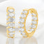 2.40 ctw Emerald Cut Lab Grown Diamond Inside/Outside Hoop Earrings