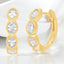 0.80 ctw Oval Bezel Set Lab Grown Diamond Petite Hoop Earrings