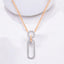 0.33 ctw Round Lab Grown Diamond Paperclip Pendant