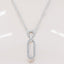 0.33 ctw Round Lab Grown Diamond Paperclip Pendant