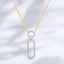 0.33 ctw Round Lab Grown Diamond Paperclip Pendant