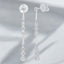 0.75 ctw Bezel Set Round Lab Grown Diamond Dangle Earrings