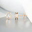 Bezel Set Oval Lab Grown Diamond Stud Earrings in 14kt Rose Gold