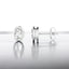 Bezel Set Oval Lab Grown Diamond Stud Earrings in 14kt White Gold