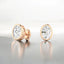 Bezel Set Oval Lab Grown Diamond Stud Earrings in 14kt Rose Gold