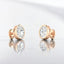 Bezel Set Oval Lab Grown Diamond Stud Earrings in 14kt Rose Gold