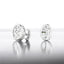 Bezel Set Oval Lab Grown Diamond Stud Earrings in 14kt White Gold