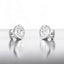 Bezel Set Oval Lab Grown Diamond Stud Earrings in 14kt White Gold