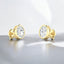 Bezel Set Oval Lab Grown Diamond Stud Earrings in 14kt Yellow Gold