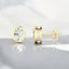 Bezel Set Oval Lab Grown Diamond Stud Earrings in 14kt Yellow Gold