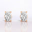 Aretes ovalados con diamantes cultivados en laboratorio en oro rosado de 14 kt