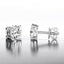 Oval Lab Grown Diamond Stud Earrings in 14kt White Gold