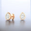 Bezel Set Pear-Shaped Lab Grown Diamond Stud Earrings in 14kt Rose Gold