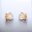 Bezel Set Pear-Shaped Lab Grown Diamond Stud Earrings in 14kt Rose Gold