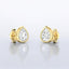 Bezel Set Pear-Shaped Lab Grown Diamond Stud Earrings in 14kt Yellow Gold