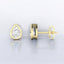 Bezel Set Pear-Shaped Lab Grown Diamond Stud Earrings in 14kt Yellow Gold