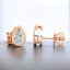 Bezel Set Pear-Shaped Lab Grown Diamond Stud Earrings in 14kt Rose Gold