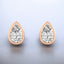 Bezel Set Pear-Shaped Lab Grown Diamond Stud Earrings in 14kt Rose Gold