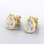 Bezel Set Pear-Shaped Lab Grown Diamond Stud Earrings in 14kt Yellow Gold