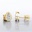 Bezel Set Pear-Shaped Lab Grown Diamond Stud Earrings in 14kt Yellow Gold