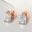 Prong-Set Pear Shaped Lab Grown Diamond Stud Earrings in 14kt Rose Gold