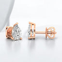 Prong-Set Pear Shaped Lab Grown Diamond Stud Earrings in 14kt Rose Gold