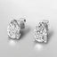 Prong-Set Pear Shaped Lab Grown Diamond Stud Earrings in 14kt White Gold