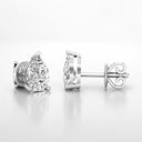 Prong-Set Pear Shaped Lab Grown Diamond Stud Earrings in 14kt White Gold