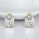 Prong-Set Pear Shaped Lab Grown Diamond Stud Earrings in 14kt Yellow Gold