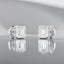 Bezel Set Emerald Cut Lab Grown Diamond Stud Earrings in 14kt White Gold