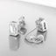 Bezel Set Emerald Cut Lab Grown Diamond Stud Earrings in 14kt White Gold