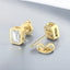 Bezel Set Emerald Cut Lab Grown Diamond Stud Earrings in 14kt Yellow Gold