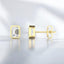 Bezel Set Emerald Cut Lab Grown Diamond Stud Earrings in 14kt Yellow Gold