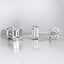 Prong Set Emerald Cut Lab Grown Diamond Stud Earrings in 14kt White Gold