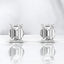 Prong Set Emerald Cut Lab Grown Diamond Stud Earrings in 14kt White Gold