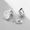 Bezel Set Marquise Lab Grown Diamond Stud Earrings in 14kt White Gold