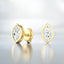 Bezel Set Marquise Lab Grown Diamond Stud Earrings in 14kt Yellow Gold