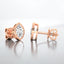 Bezel Set Marquise Lab Grown Diamond Stud Earrings in 14kt Rose Gold