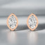 Bezel Set Marquise Lab Grown Diamond Stud Earrings in 14kt Rose Gold