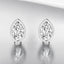 Bezel Set Marquise Lab Grown Diamond Stud Earrings in 14kt White Gold