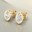 Bezel Set Marquise Lab Grown Diamond Stud Earrings in 14kt Yellow Gold