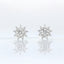 1.00 ctw Round Moissanite Flower Stud Earrings in 925 Sterling Silver