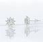 1.00 ctw Round Moissanite Flower Stud Earrings in 925 Sterling Silver