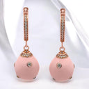 0.50 ctw Enamel and Lab Grown Diamond Drop Earrings