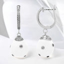 0.50 ctw Enamel and Lab Grown Diamond Drop Earrings