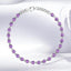 4.0 mm Round Amethyst Tennis Bracelet in 925 Sterling Silver