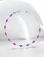 Round Amethyst Line Bracelet in 925 Sterling Silver