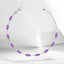 Oval Amethyst Line Bracelet in 925 Sterling Silver