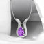 Pear Shaped Amethyst Pendant in 925 Sterling Silver