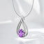 Pear Shaped Amethyst Pendant in 925 Sterling Silver